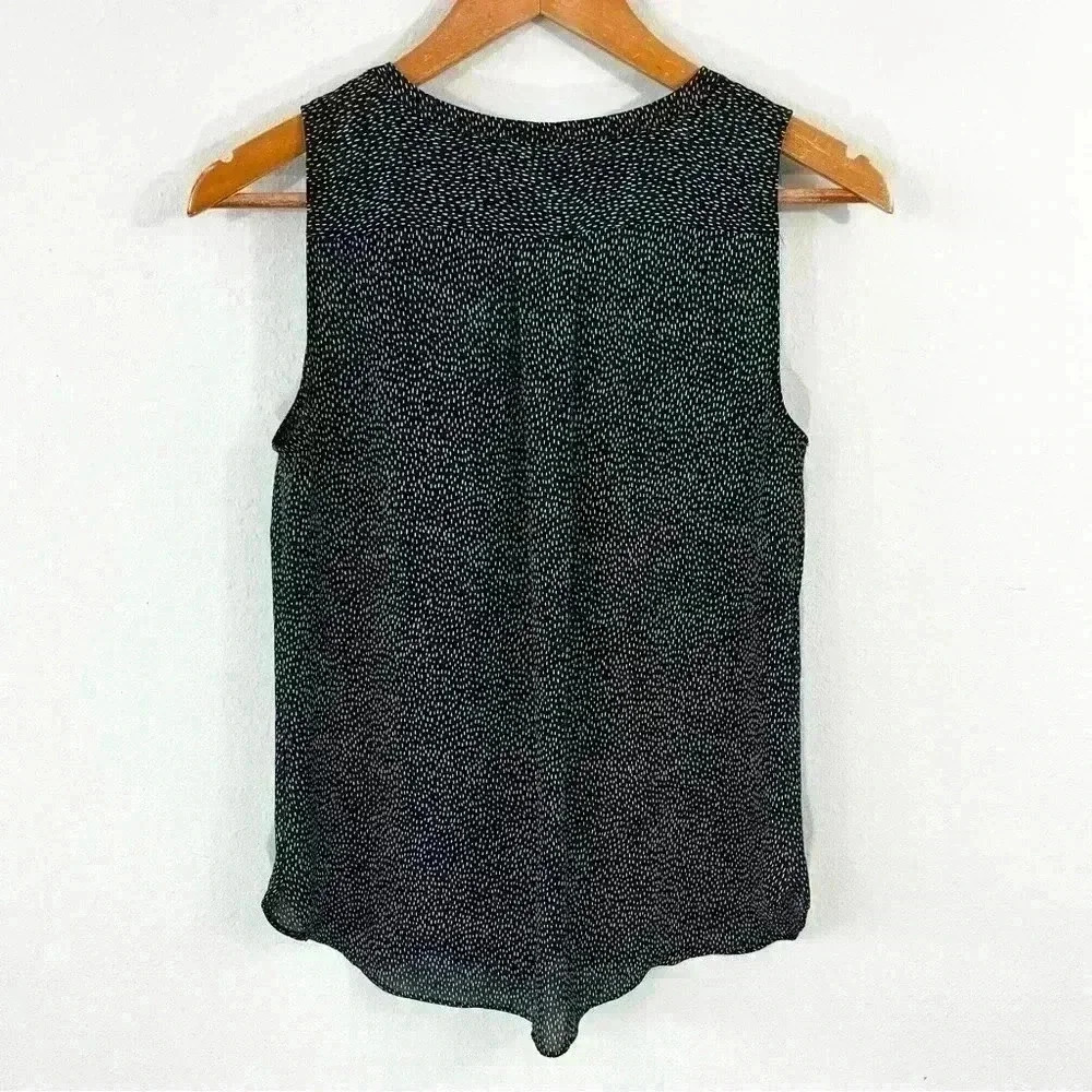 Loft petites black with white speckles sleeveless top - Picture 3 of 3
